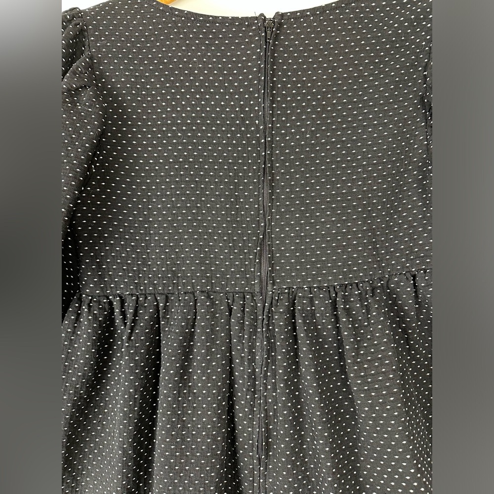 ModCloth babydoll Mini dress Size 4 black polkadot - Picture 10 of 10